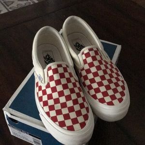 Vans Classic Slip-On Red and White Checkered